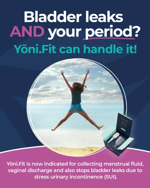 Bladder leaks AND your period?
Yoni.Fit can handle it!

Yoni.Fit is now indicated for collecting menstrual fluid, vaginal discharge and also stops bladder leaks due to stress urinary incontinence (SUI). 
•
#yonifit #bladderhealth #postpartum #womensupportingwomen #confidence